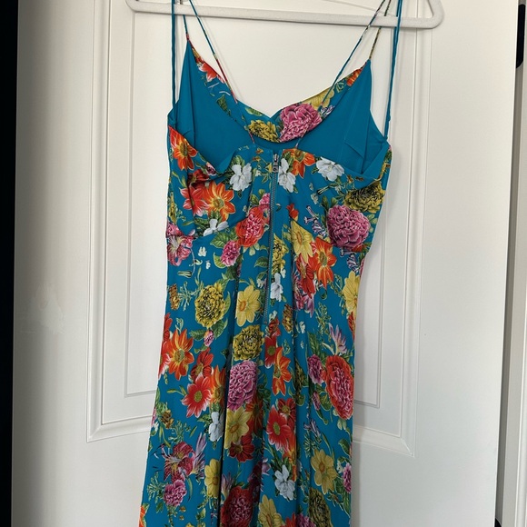 Alice + Olivia Blue Floral High Low Dress - Picture 7 of 8